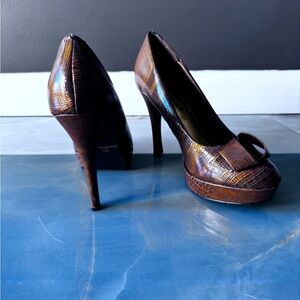 Gold Patent Heels - Perfect Fit for Size 6